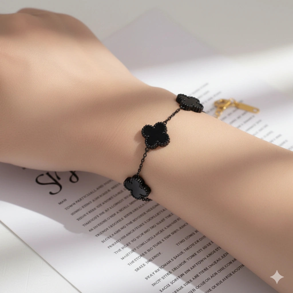 Bracelete de Trevo Preto